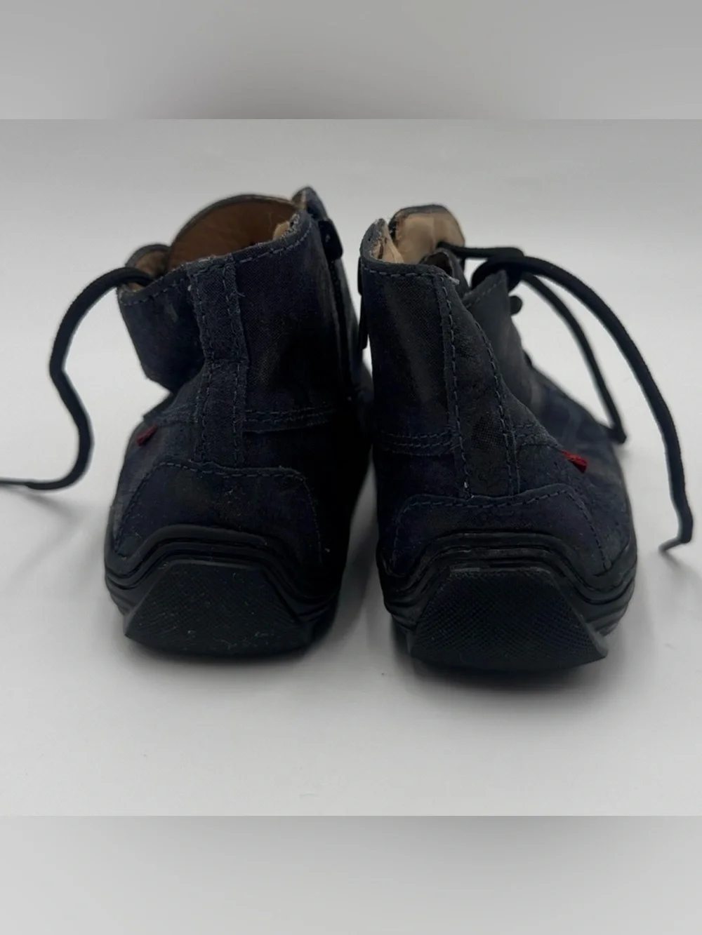 Marc Joseph Navy Suede Chukka Boots with Side Zipper